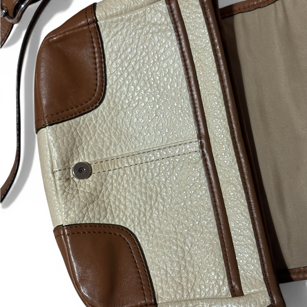Coach Hadley Leather D1494-F31664 Crossbody Handbag Colorblock Ivory & Brown - Picture 10 of 10